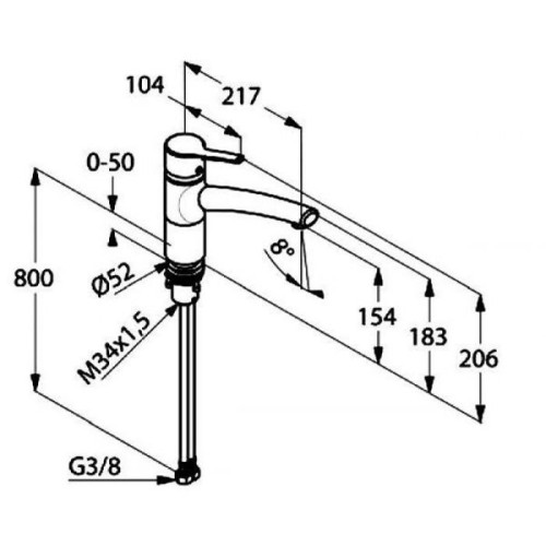 Змішувач для кухні Kludi Trendo, 335780575